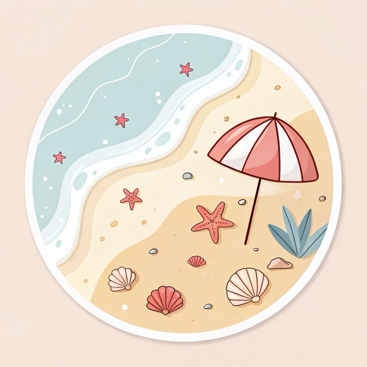 Lovely Summer Beach - free cozy & aesthetic wallpaper