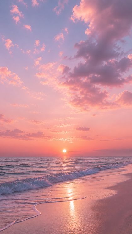 Peachy Pastel Sky Photo wallpaper
