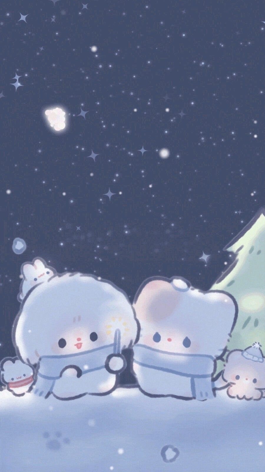Sugar Winter Snow - free cozy & aesthetic wallpaper