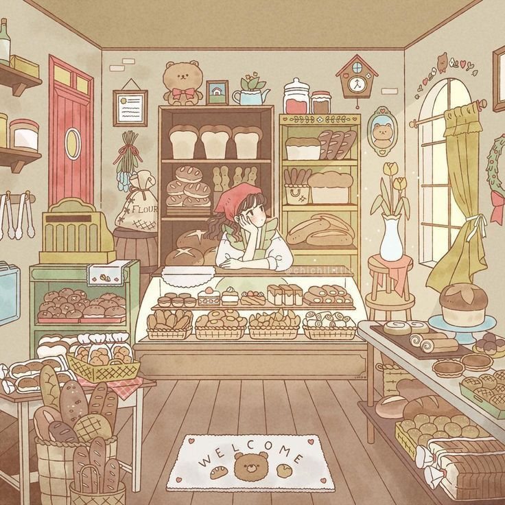 Sweet Cafe Bakery - free cozy & aesthetic wallpaper