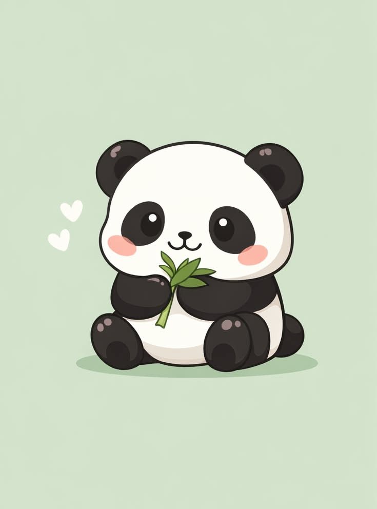 Candy Panda - free cute animals wallpaper