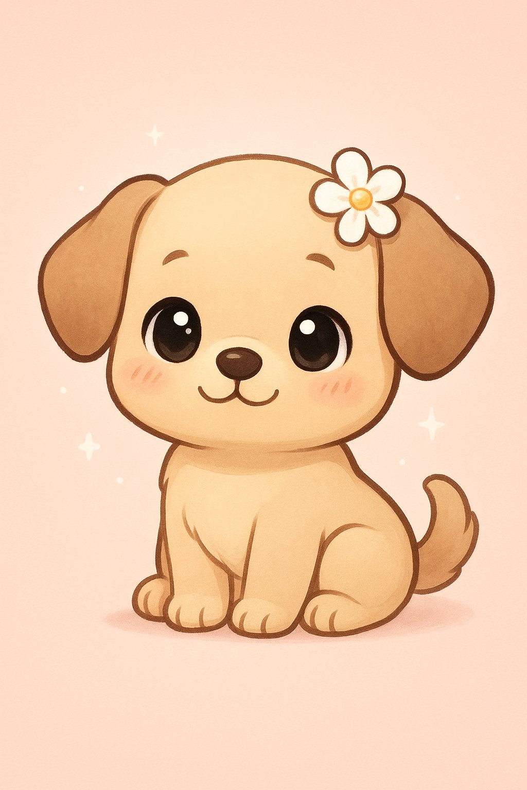 Cloudy Puppy - free cute animals wallpaper