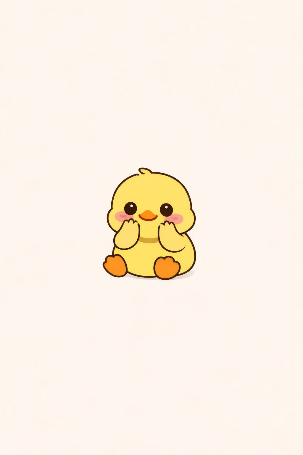 Dreamy Duck and Chick - free cute animals wallpaper