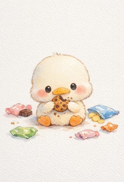 Little Duck and Chick wallpaper