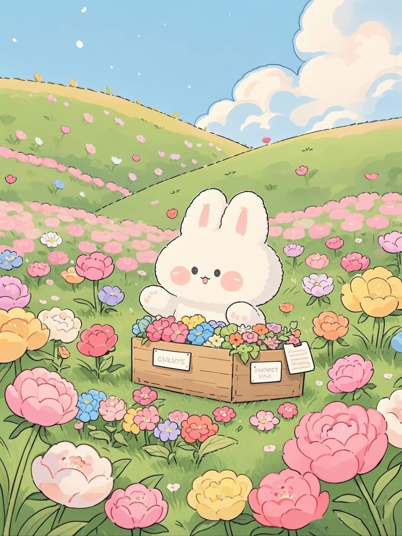 Lovely Bunny Rabbit - free cute animals wallpaper