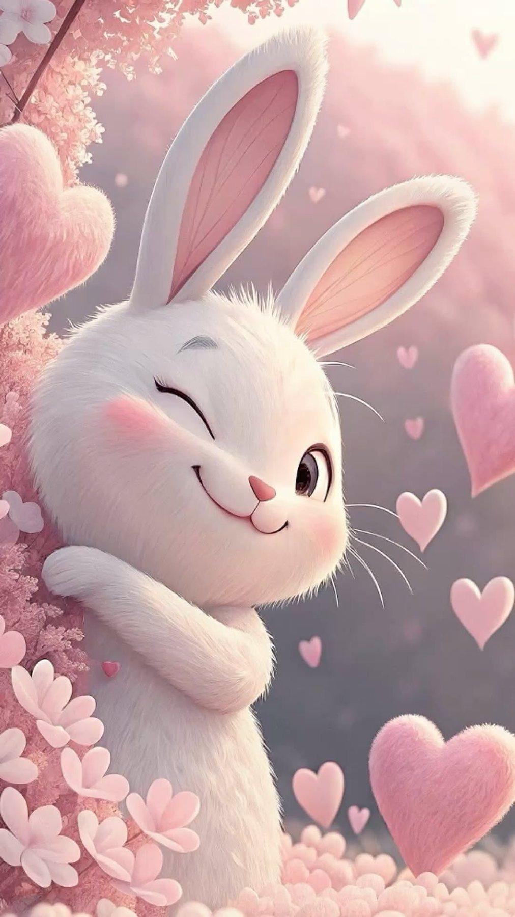 Pastel Bunny Rabbit - free cute animals wallpaper