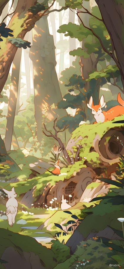 Candy Woodland Forest wallpaper