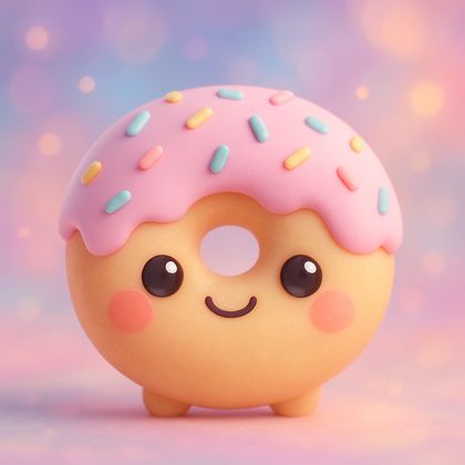 Cute Cupcake and Donut wallpaper