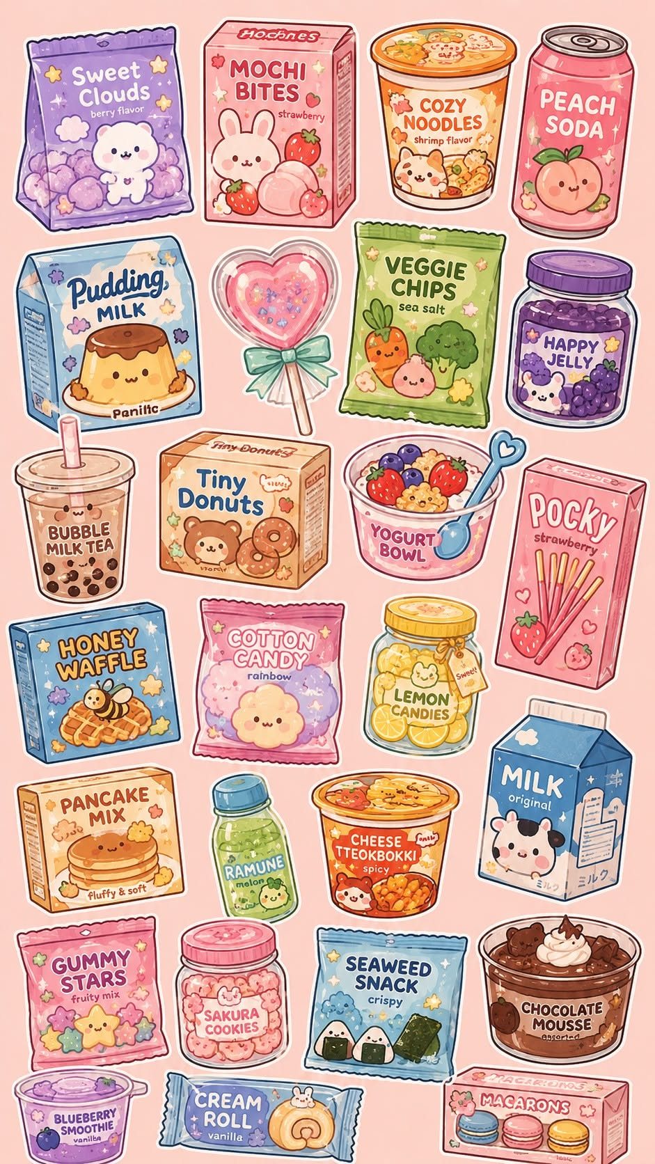 Gentle Kawaii Food - free food & sweets wallpaper