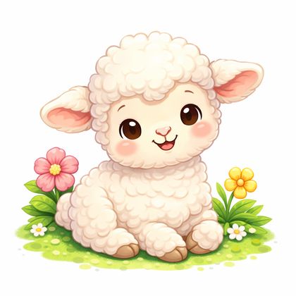 Cloudy Little Lamb wallpaper