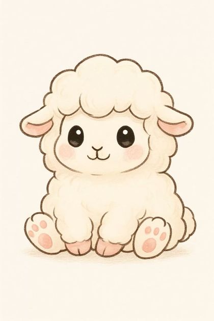 Cosy Little Lamb wallpaper