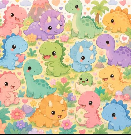 Little Kawaii Dino wallpaper