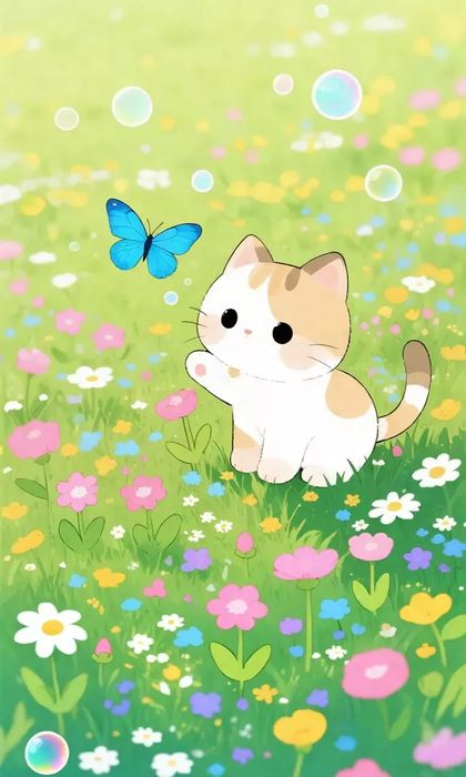 Pastel Kawaii Cat wallpaper