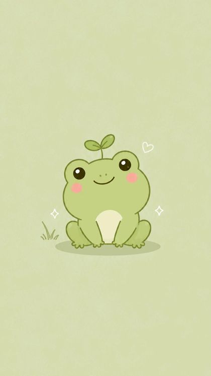Sweet Kawaii Frog wallpaper