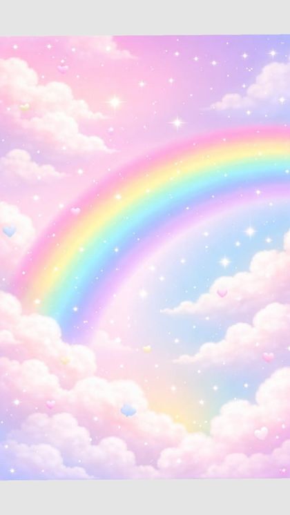 Cosy Pastel Rainbow wallpaper