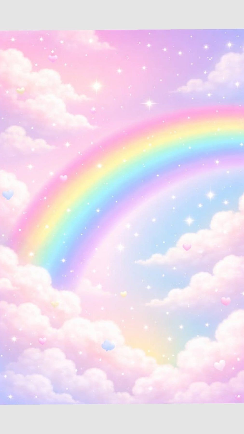Cosy Pastel Rainbow - free pastel & hearts wallpaper
