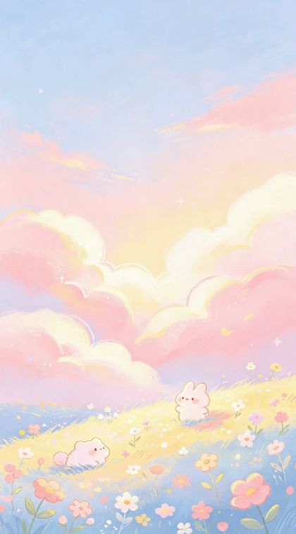 Cute Pastel Cartoon wallpaper