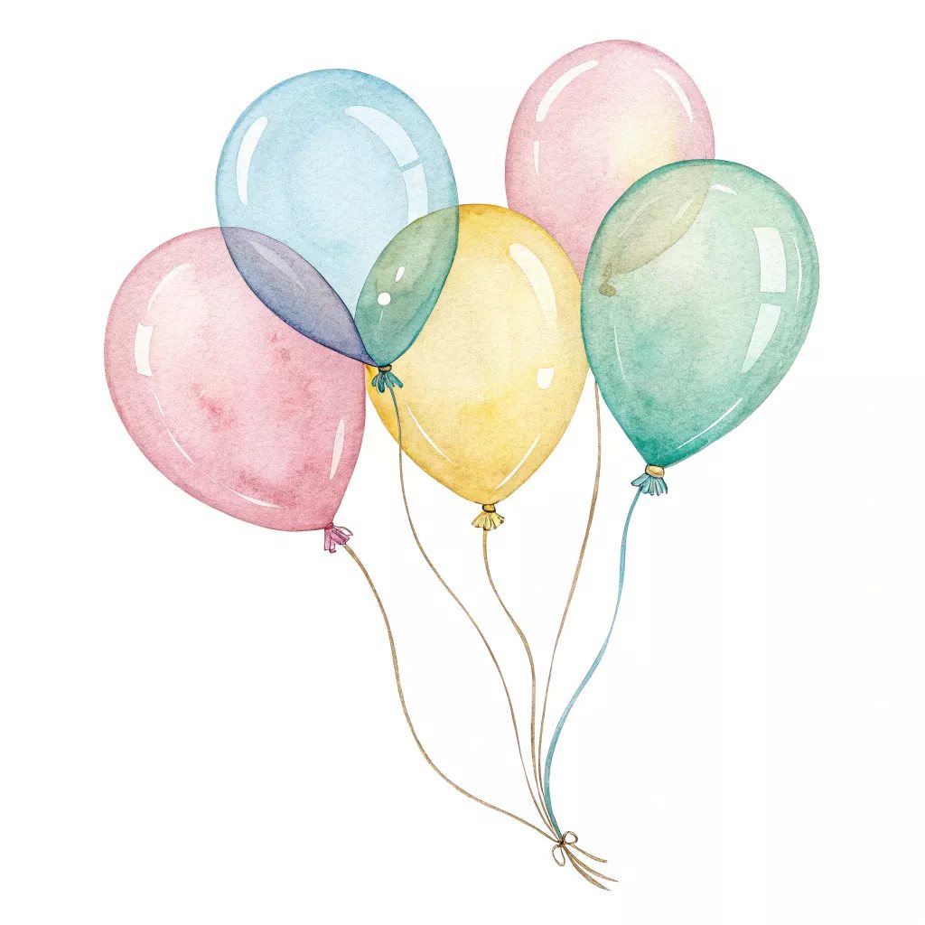 Dreamy Party Balloons - free pastel & hearts wallpaper