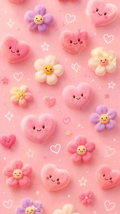 Dreamy Pastel Hearts wallpaper