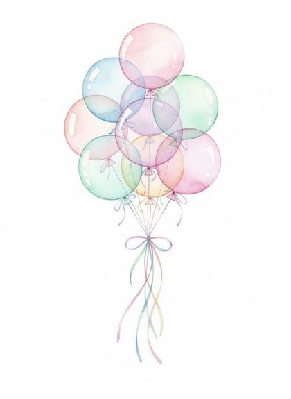 Pastel Party Balloons wallpaper