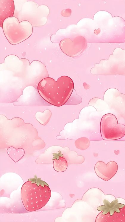 Sweet Pastel Hearts wallpaper