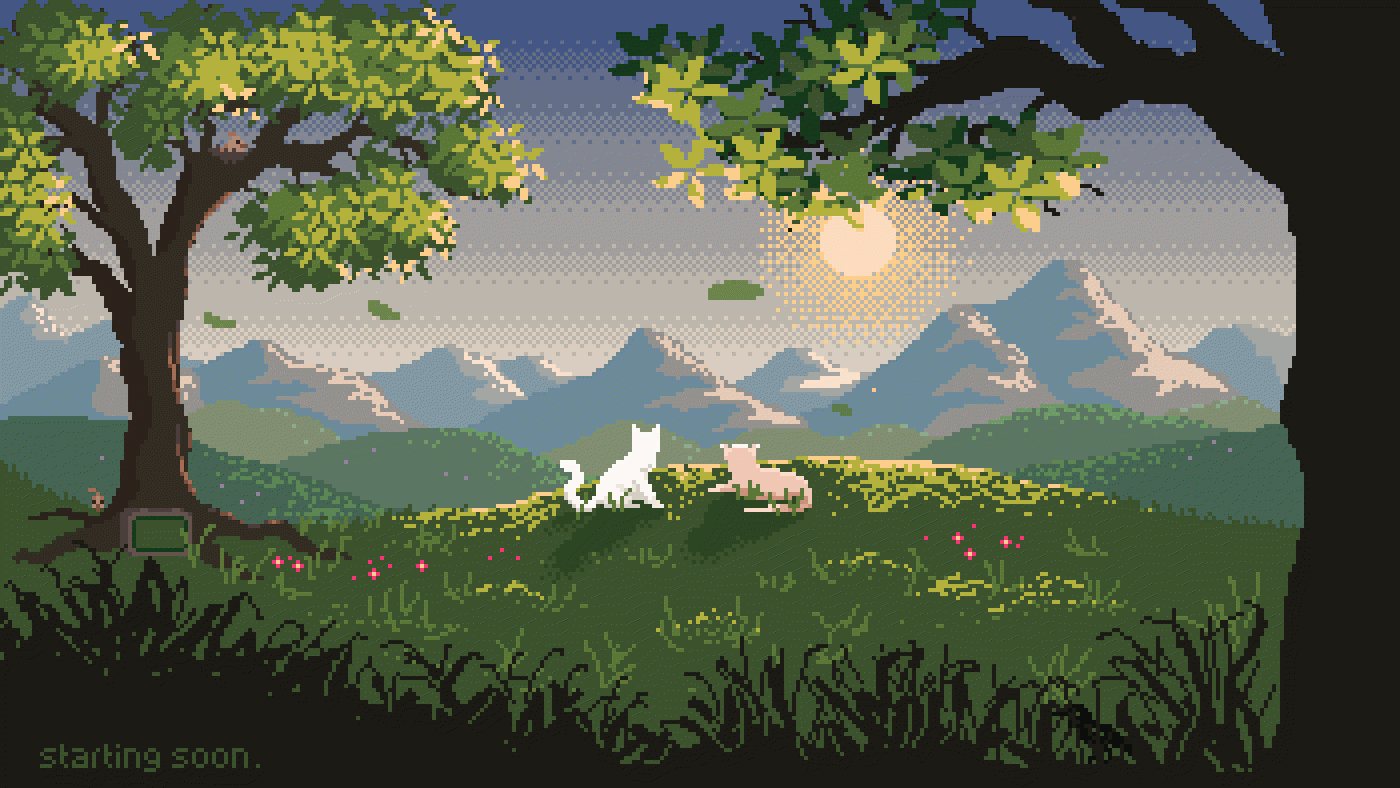 Bubbly Cute Pixel Scene - free pixel art wallpaper