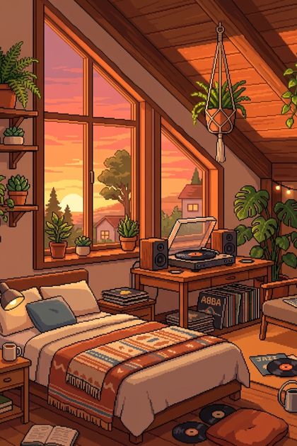 Cosy Pixel Cozy Room wallpaper