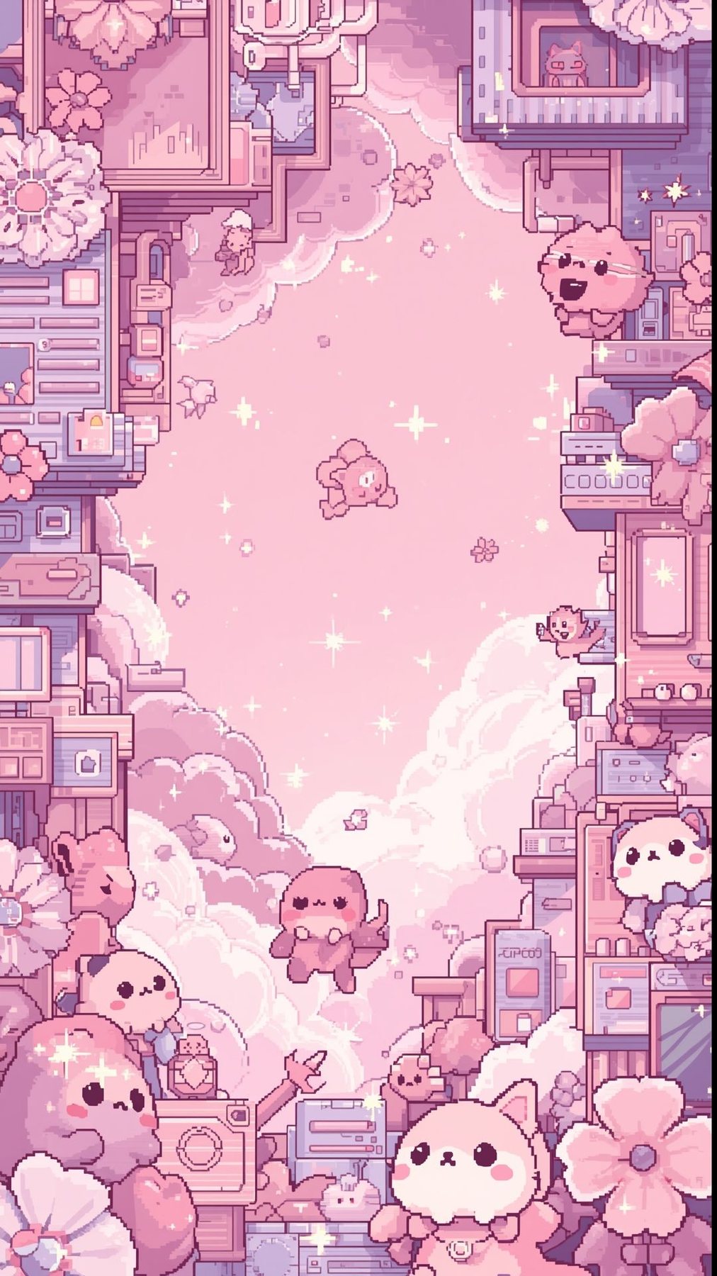 Dreamy Kawaii Pixel - free pixel art wallpaper