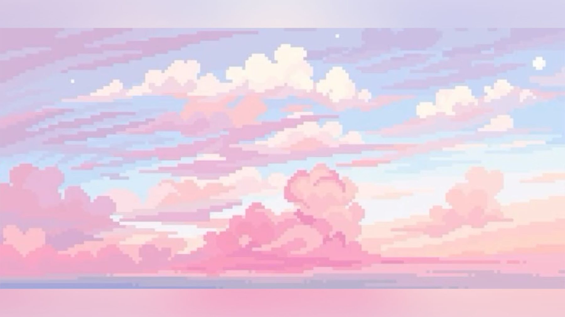 Dreamy Pixel Scene - free pixel art wallpaper
