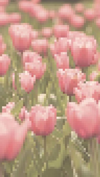Gentle Pixel Flower Garden wallpaper