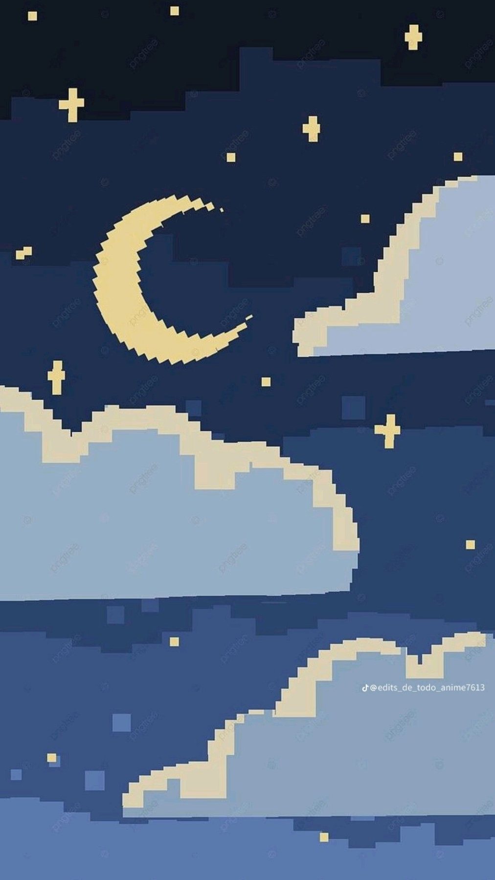Honey Pixel Starry Night - free pixel art wallpaper