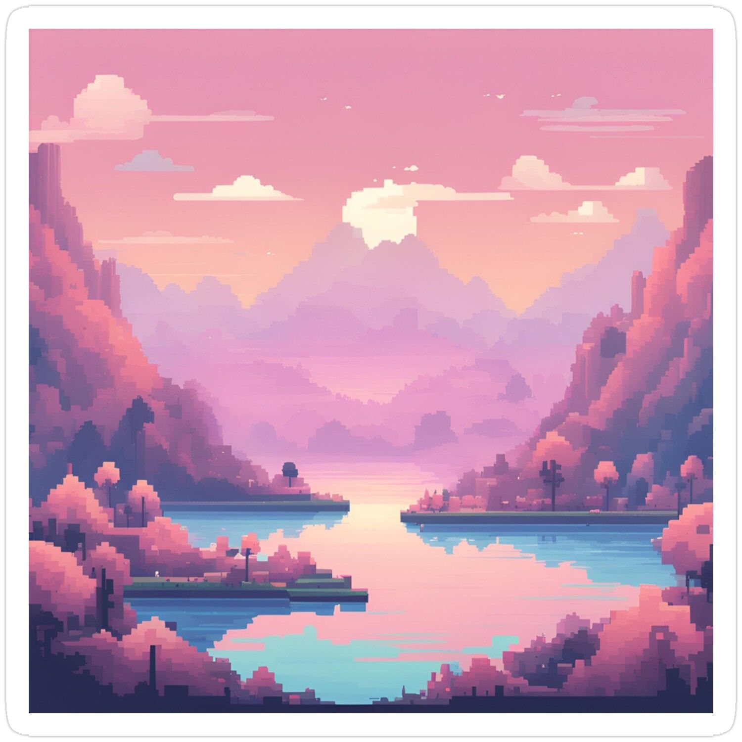 Little Pixel Scene - free pixel art wallpaper