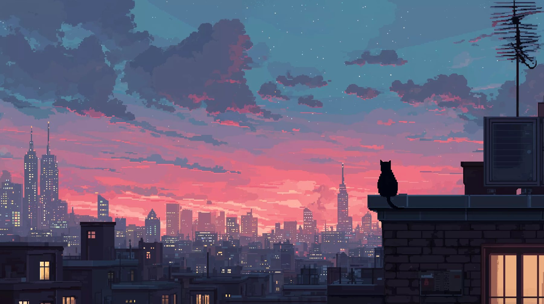 Lovely 8-Bit Pixel - free pixel art wallpaper