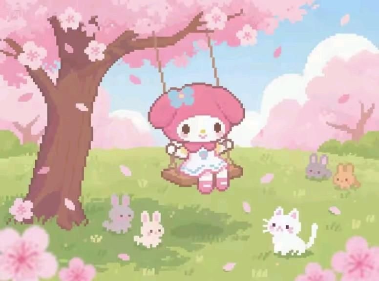 Tiny Kawaii Pixel - free pixel art wallpaper
