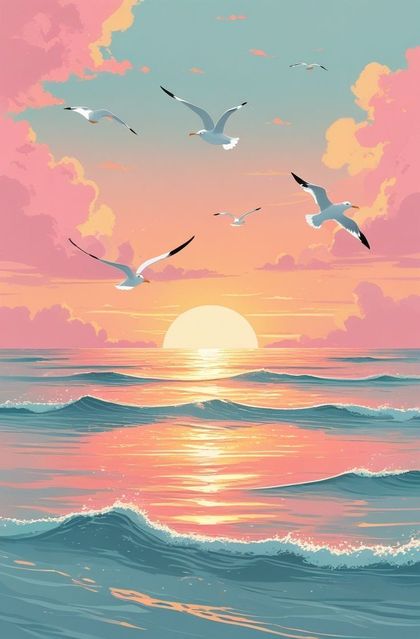 Cloudy Pastel Sunset wallpaper