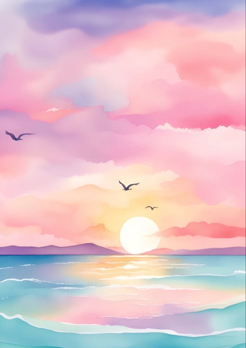 Tiny Pastel Sunset - free sky & clouds wallpaper